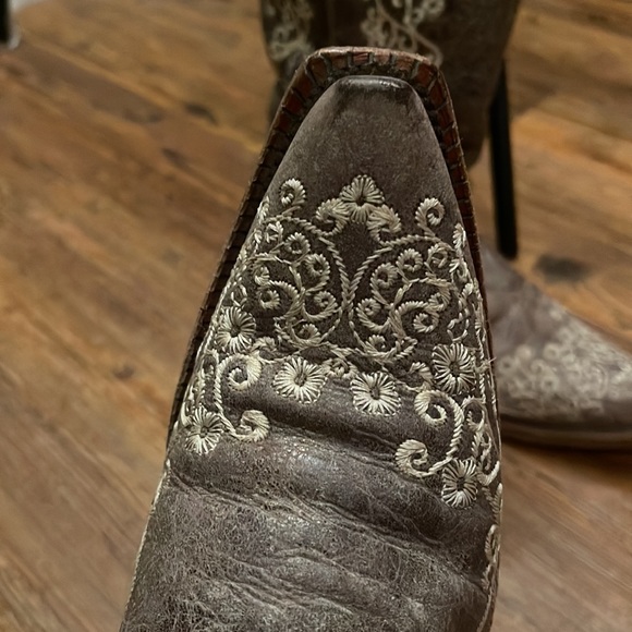 Corral Brown Crater With Bone Embroidery Cowgirl Boots - Picture 4 of 6